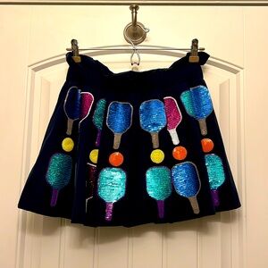 Queen of Sparkles Sequin Navy Pickleball Skort. NWT.